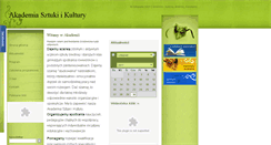 Desktop Screenshot of akademia-kultury.edu.pl